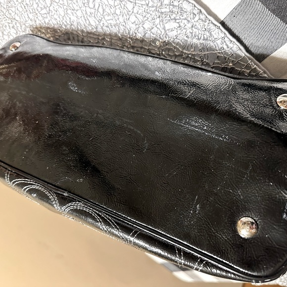 Coach ❤️Kiss Snap Patent Leather Mono Satchel - Picture 12 of 16